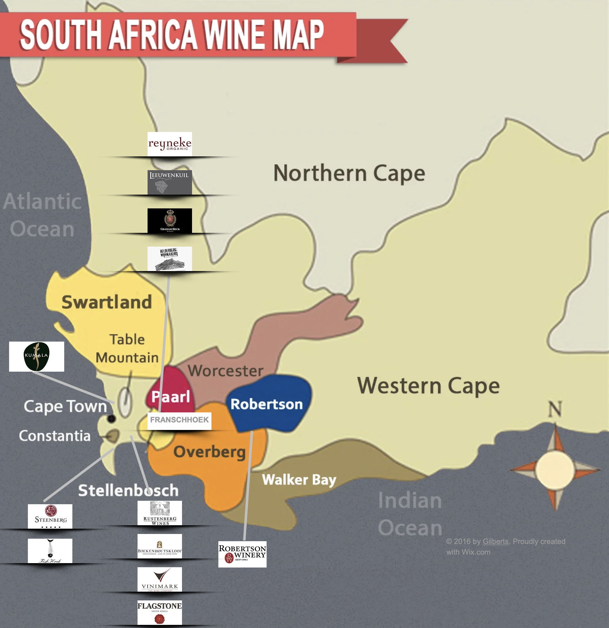 Fine wine from South African wine region