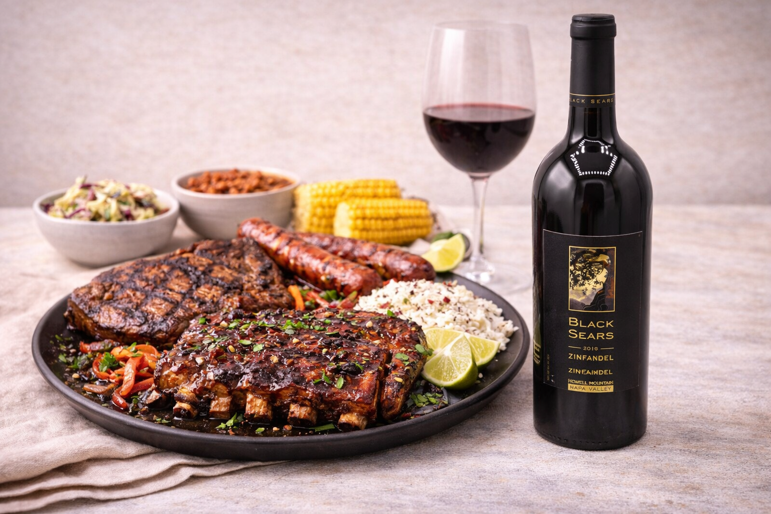 BBQ & grill y vino tinto potente – maridaje por Dielen Wines desde 1901