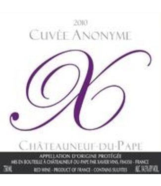 2010 Chateauneuf du Pape Cuvee Anonyme Rouge Xavier Vins 75cl