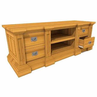 TV cabinet George 4 drawers, 2 open compartments