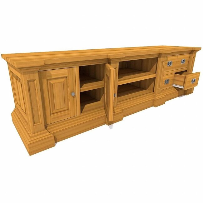 TV cabinet GEORGE 2 doors, 4 drawers, 2 open compartments