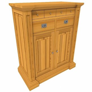 Commode George 2 portes, 6 tiroirs