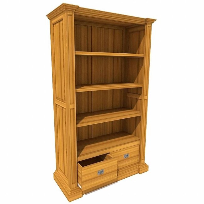 GEORGE Bookcase 2 drawers, 4 open compartments