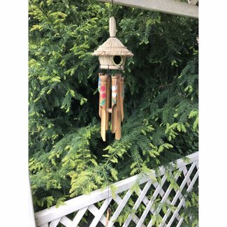 Wind Chimes mit rundem Stroh Voliere