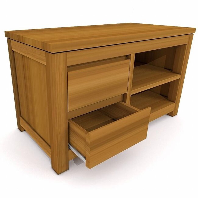 Decomeubel TV Cabinet CELEBES 2 drawers, 2 open compartments