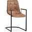 MX Sofa Chair Condor with armrest freeswing leg color Cognac - set of 2 chairs