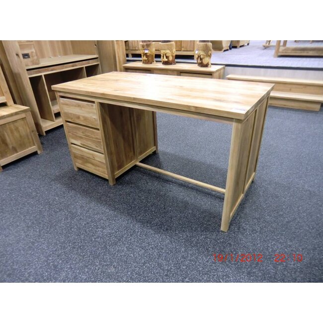 Bureau met 3 Laden - Teak