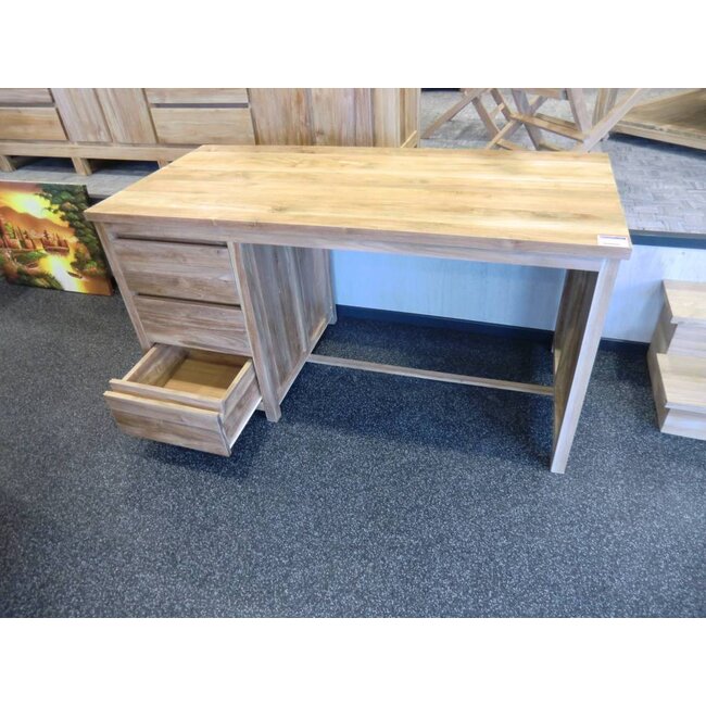 Schreibtisch mit 3 Schubladen - Teak