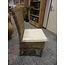 Gray wash rattan chair