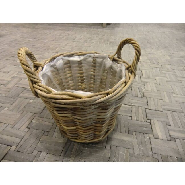 Panier rond en rotin