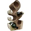 Decomeubel Casier à vin en bois massif pour 6 bouteilles