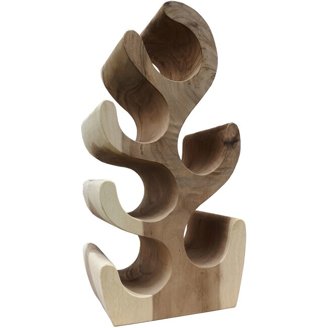 Decomeubel Solid wood wine rack for 6 bottles