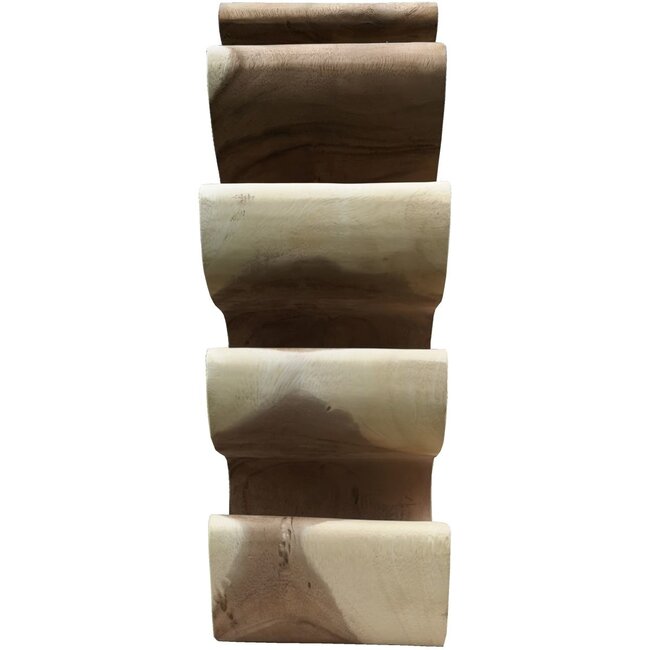 Decomeubel Weinregal aus Massivholz für 6 Flaschen