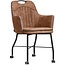 MX Sofa Floria chair with wheels - Cognac