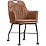 MX Sofa Fotel Floria na kółkach - Cognac