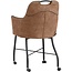 MX Sofa Floria chair with wheels - Cognac