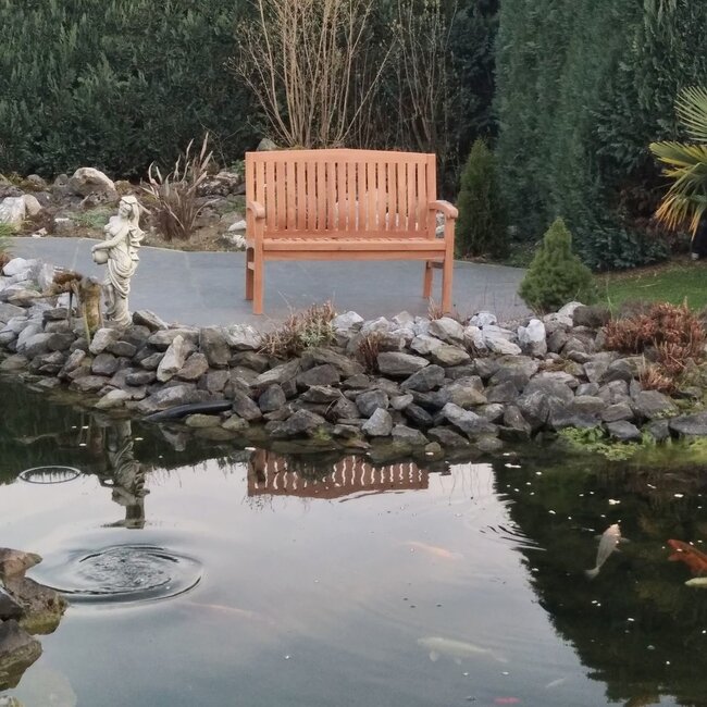 Decomeubel Ławka ogrodowa Kingston z drewna tekowego 150 cm