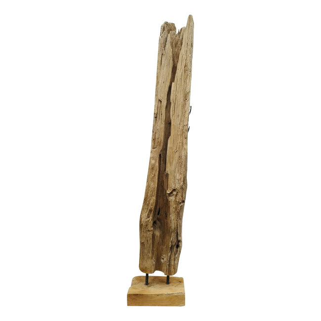Decomeubel Teak driftwood wine rack 8 bottles