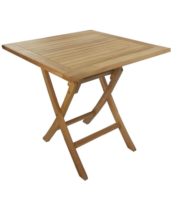 spellen Kameraad Dreigend Inklapbare TEAK tuintafel vierkant 80 x 80 cm - Decomeubel