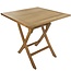 Decomeubel Table de jardin pliante carrée en teck 80 x 80 cm