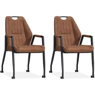 MX Sofa Chair Axa - Cognac (set of 2 pieces)