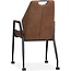 MX Sofa Axa chair with wheels - Cognac - set of 2 pieces