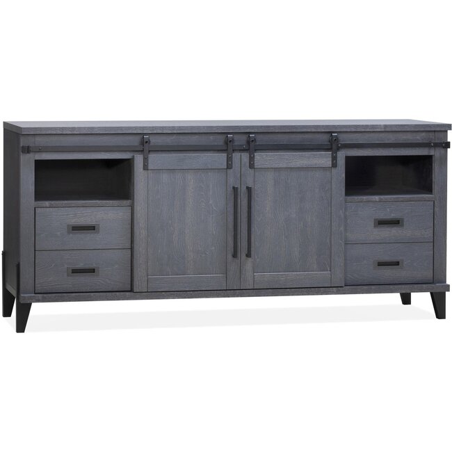 Lamulux Sideboard Space 2 Schiebetüren, 4 Schubladen, 2 offene Fächer