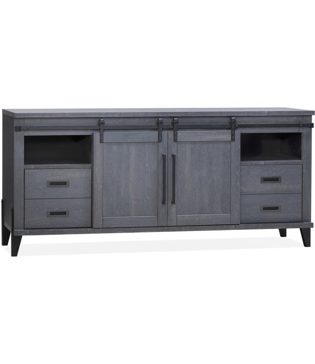 Lamulux Sideboard Space 2 sliding doors, 4 drawers, 2 open compartments
