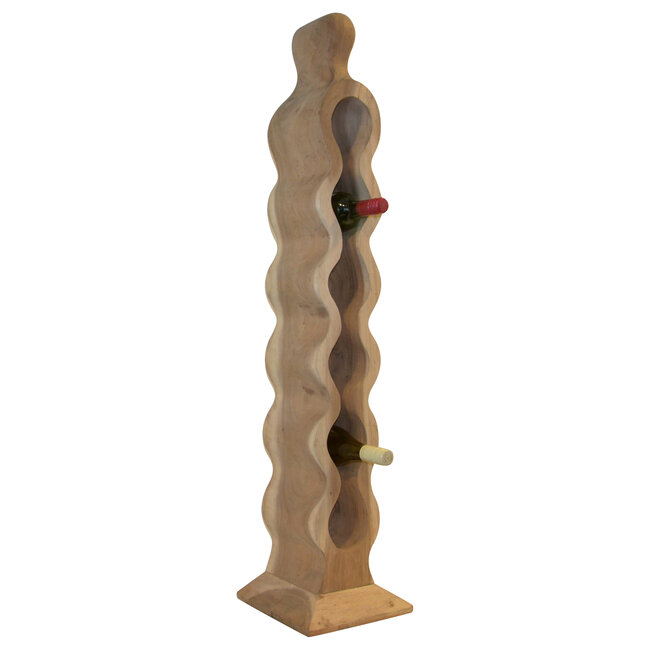 Eastfurn Solid wood wine rack "Wave" for 6 bottles