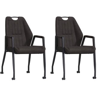 MX Sofa Chair Axa - Anthracite (set of 2 pieces)