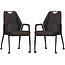 MX Sofa Axa chair with wheels - Anthracite - set of 2 pieces