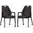 MX Sofa Krzesło Axa na kółkach - Antracyt - zestaw 2 szt