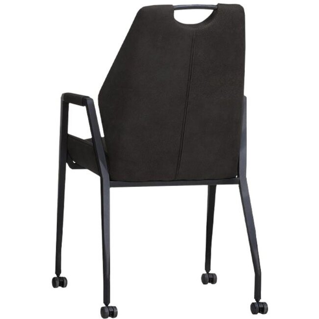 MX Sofa Axa Stuhl mit Rollen – Anthrazit – 2er-Set