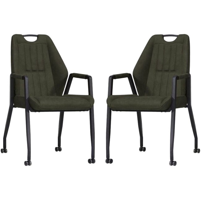 MX Sofa Chaise Axa à roulettes - Mousse - lot de 2 pièces