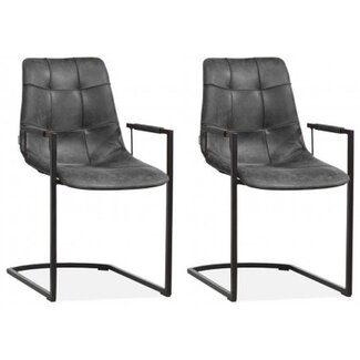 MX Sofa Stoel Condor - Antraciet (set van 2 stoelen)