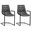 MX Sofa Condor chair with armrest and freeswing base, color Anthracite - set of 2 chairs