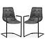 MX Sofa Condor chair with armrest and freeswing base, color Anthracite - set of 2 chairs
