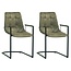 MX Sofa Stoel Condor met armleuning freeswing poot kleur Olive - set van 2 stoelen