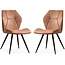 MX Sofa Chaise Tesla - Cognac - lot de 2 chaises