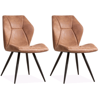 MX Sofa Tesla chair - Cognac (set of 2 chairs)