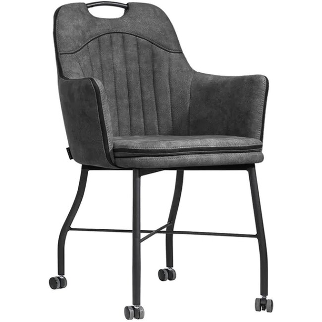 MX Sofa Floria chair with wheels - Anthracite