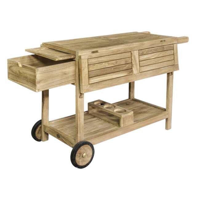Decomeubel Teak Serving trolley Rochester
