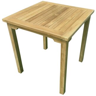 Decomeubel Table de jardin traiteur en teck 70 x 70 cm