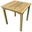 Decomeubel Table de jardin traiteur en teck 70 x 70 cm