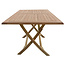 Decomeubel Table de jardin rectangulaire pliante en teck 120 x 80 cm