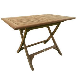 Decomeubel Table de jardin pliable en teck 120 x 80 cm