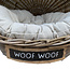 Decomeubel Rattan dog basket IGLO with cushion