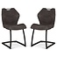 MX Sofa Chaise Riva - Graphite - lot de 2 chaises