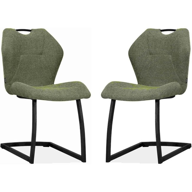 MX Sofa Stuhl Riva - Turtle (grün) - Set mit 2 Stühlen