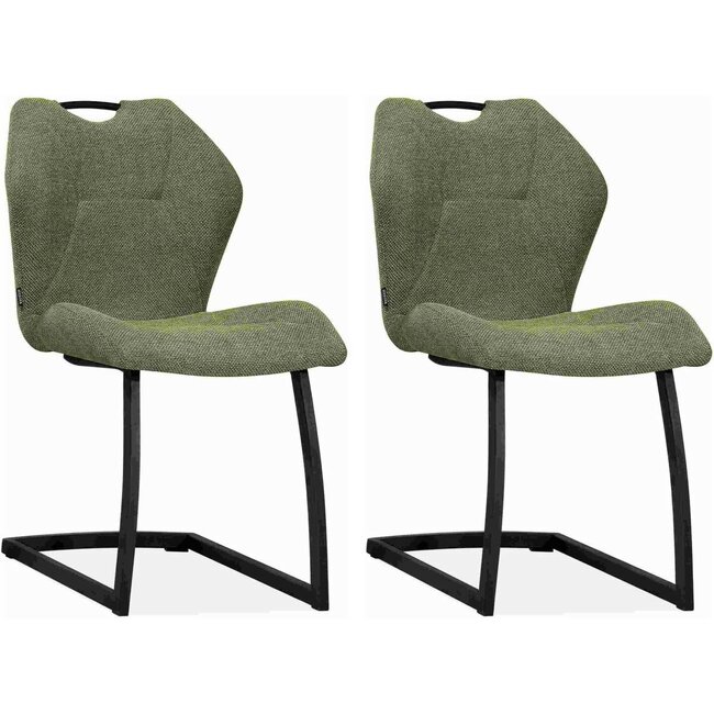 MX Sofa Chaise Riva - Tortue (vert) - lot de 2 chaises